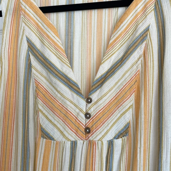 Prana California Dreaming Maxi Dress M Organic Cotton In Golden Hour Stripe - Picture 8 of 15